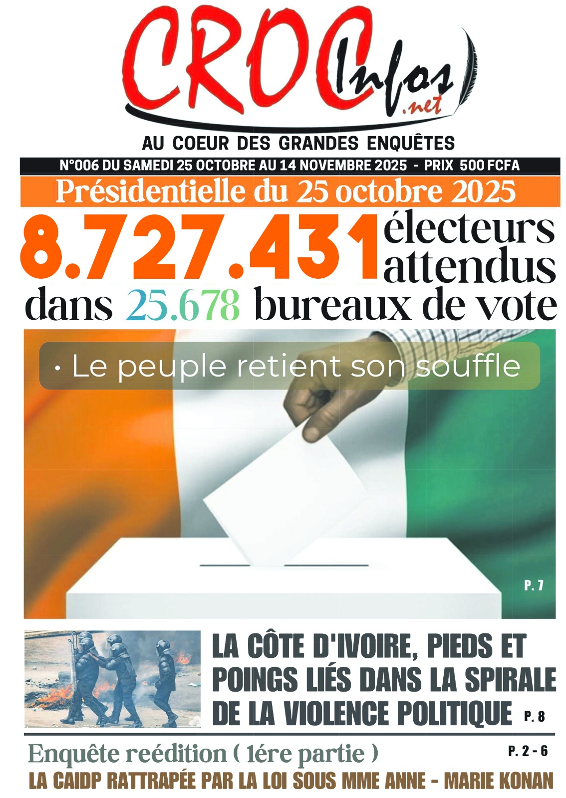 Présidentielle du 25 Octobre 2025