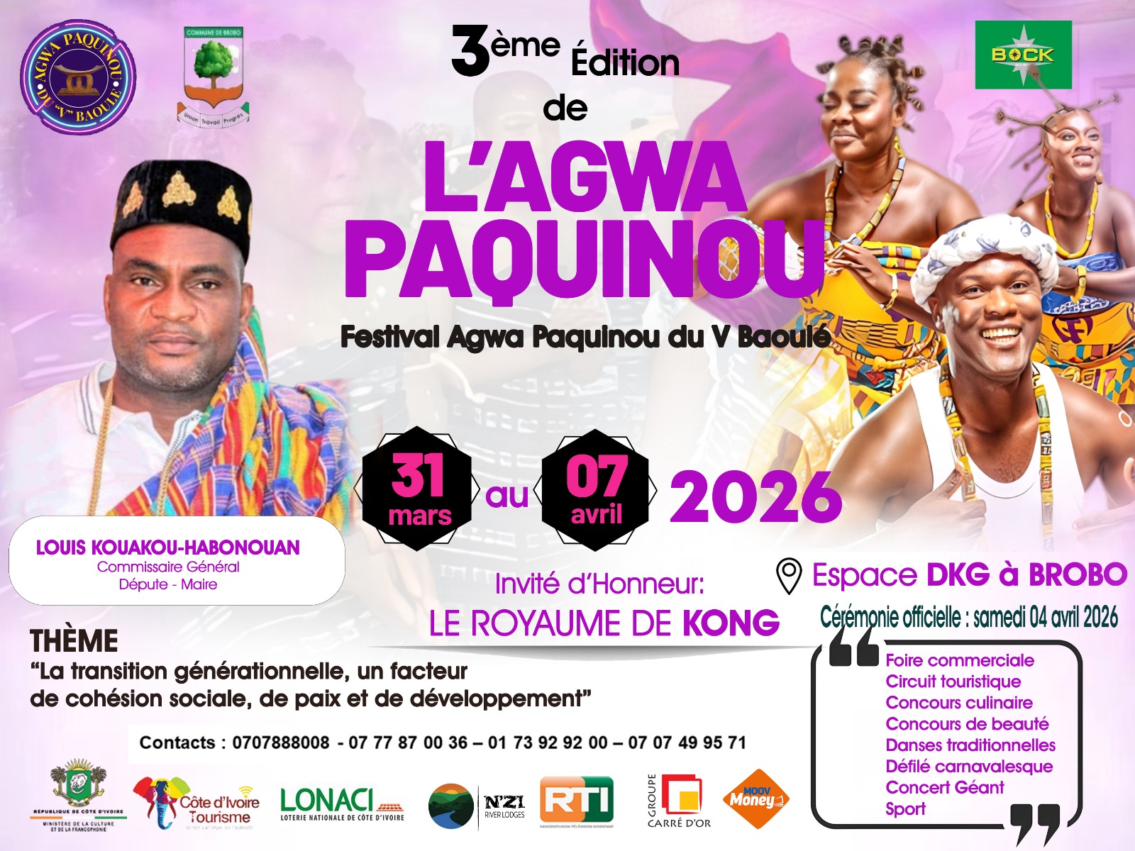 [AGWA Paquinou 2026] Brobo accueille une semaine de festivités avec le Royaume de Kong en invité d’honneur