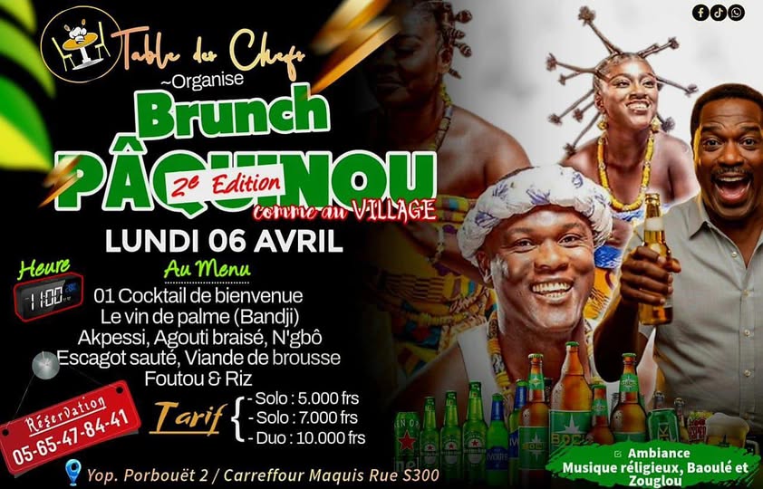 [Abidjan] Le Brunch Pâquinou revient pour une 2e édition à Tables des Chefs