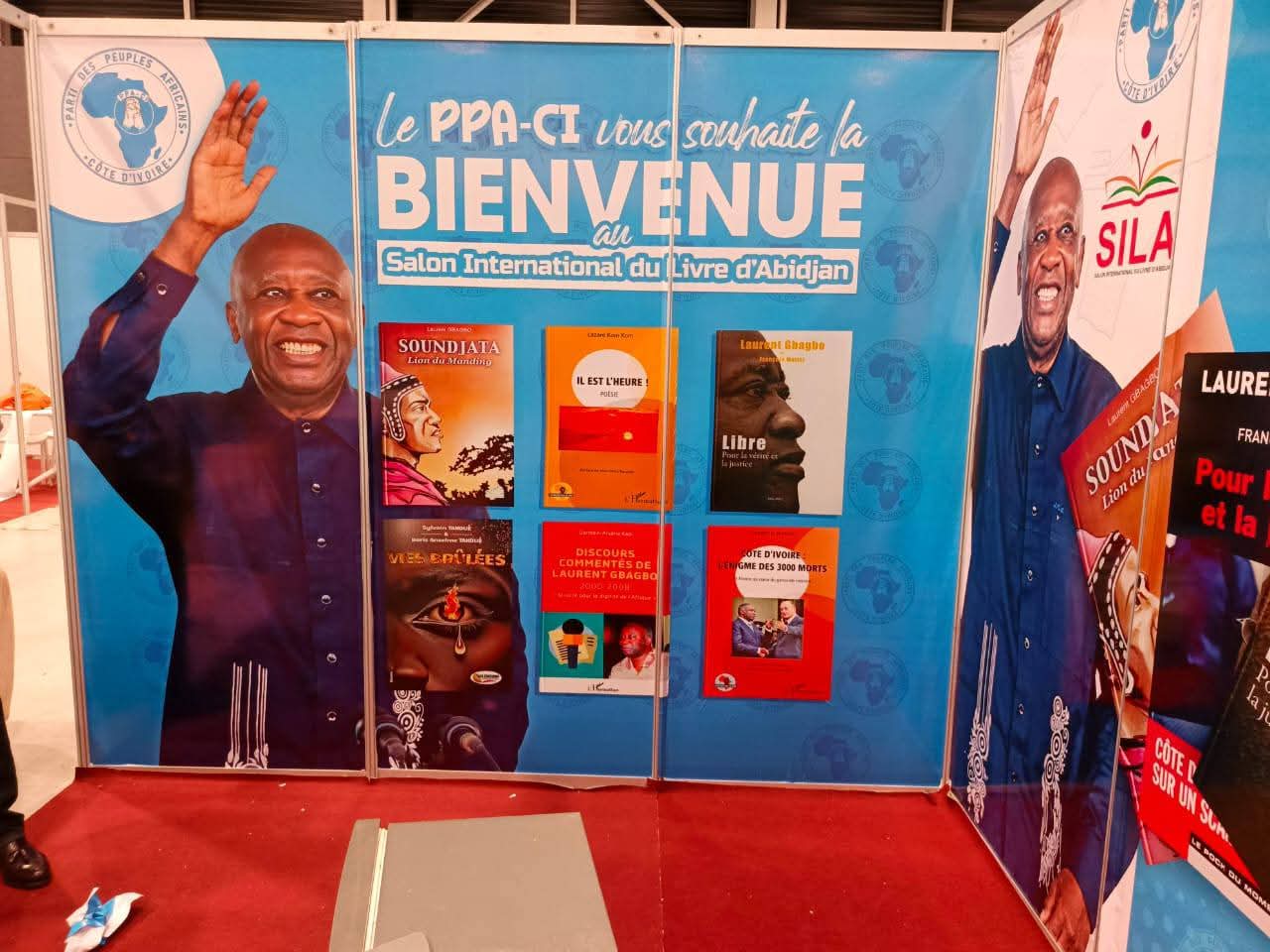 [Salon du Livre d’Abidjan 2026] Le stand du PPA-CI dédié à Laurent Gbagbo et à la production intellectuelle du parti