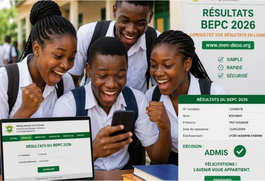 [Résultats BEPC 2026 en Côte d’Ivoire] Comment consulter son résultat en ligne dès ce 16 juin