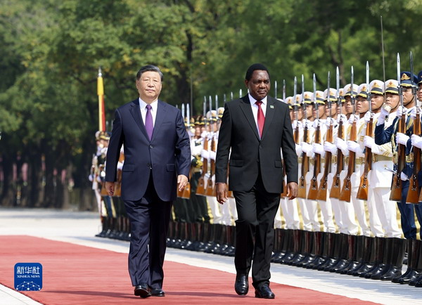 [Zambie] Xi Jinping salue la réélection de Hakainde Hichilema et veut renforcer le partenariat bilatéral