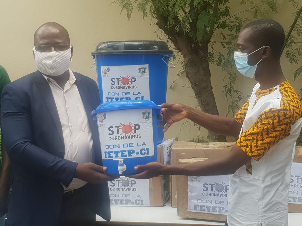 [Côte d’Ivoire/Lutte contre le Covid-19] La FETEP-CI équipe l’ISTM en matériels sanitaires