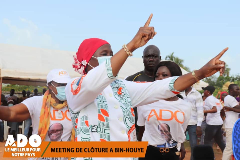 [Côte d’Ivoire/Fin de la campagne électorale dans le Tonkpi Sud] Mme Mahi  Clarisse (Rhdp) convaincue de la victoire d’ADO au premier tour