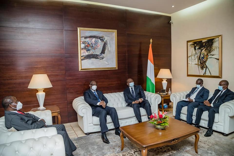 [Dialogue politique en Côte d’Ivoire] Le Premier Ministre Hamed Bakayoko et le Secrétaire Exécutif du PDCI-RDA, Maurice Kacou Guikahué ont échangé