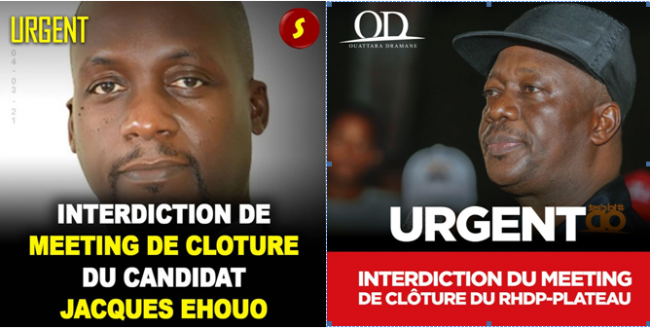 Jacques Ehouo et Ouattara Dramane