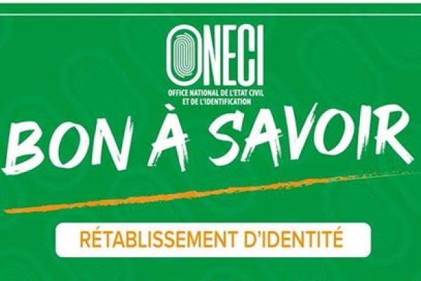 Rétablissement d'identité Côte d'Ivoire