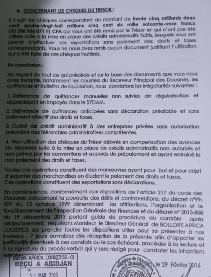 [Enquête Scandale douanier] Bolloré Africa face à 35 milliards FCFA en Côte d’Ivoire